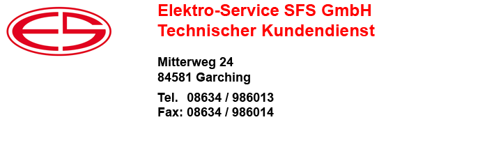 Elektro-Service SFS GmbH, 84581 Garching, Hausger&auml;te Kundendienst