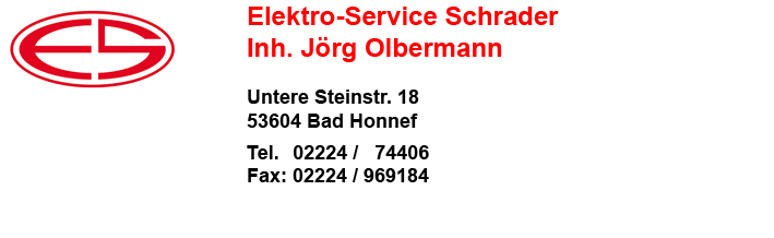 Elektro-Service Schrader, 53604 Bad Honnef, Hausger&auml;te Kundendienst